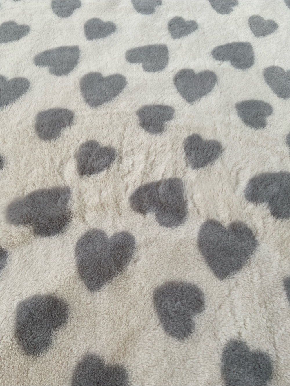 HTF Rachel Zoe Faux Fur Heart Patterned Throw Blanket Valentines Day - Picture 6 of 13